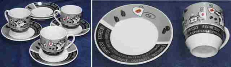 VACA TAZA CAFE Y PLATO